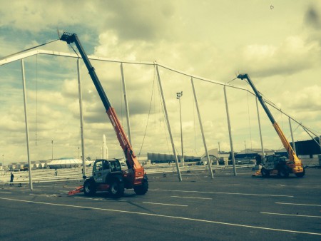 Montage Hall 50m avec télescopique 